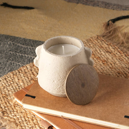 8oz Jar Candle with Ecomix Wax Fill, Vanilla Lavender Aroma, Reusable Jar, Rustic Decor, Mango Wood Lid