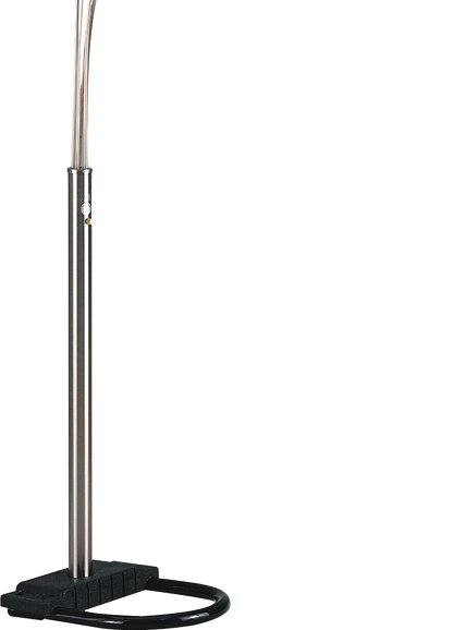 Adjustable 5-Head Arc Floor Lamp with Dome Shades, 84-Inch Tall, Dimmer, Heavy Base, 5x40W Bulbs Silver