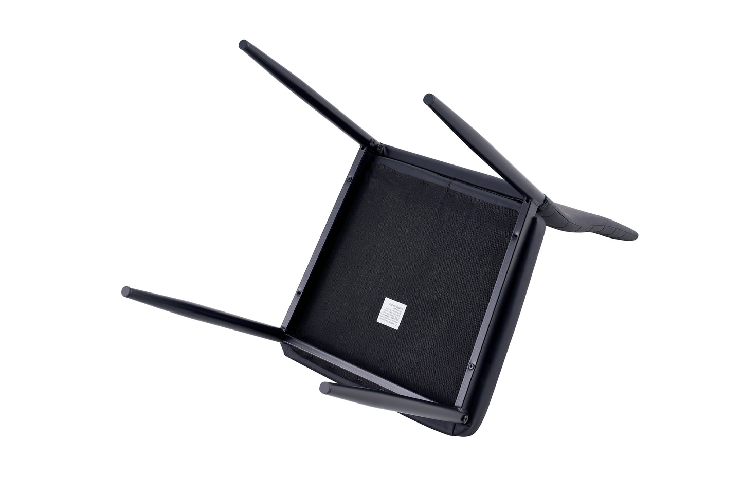 4-Person Dining Chair Set with PU Leather Upholstery, 16.5 x 16 x 38.6 in, 280 lb Capacity Black