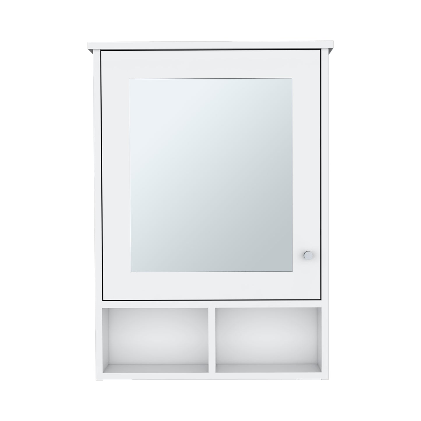 Vina Medicine Cabinet with Mirror Door 29" High Cabinet Organizer with Three concealed Shelves and Two Open shelves  for Bathroom, Kitchen, Mudroom
