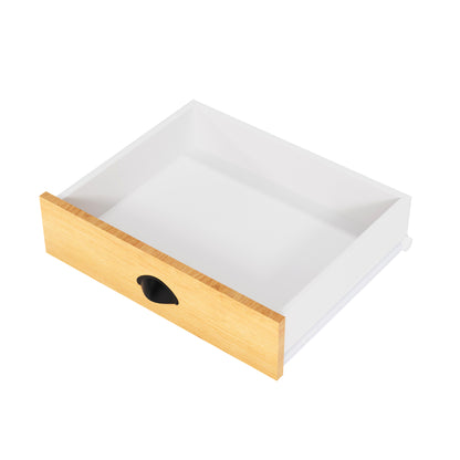 Elegant White Freestanding Kitchen Pantry with Adjustable Shelves and Built-in Drawers - 40.2x20x71.3 inches