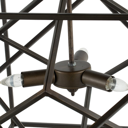 3-Light Metal Chandelier with Adjustable Chain Hanging Fixture Kitchen Bulbs Not Included Matte Black