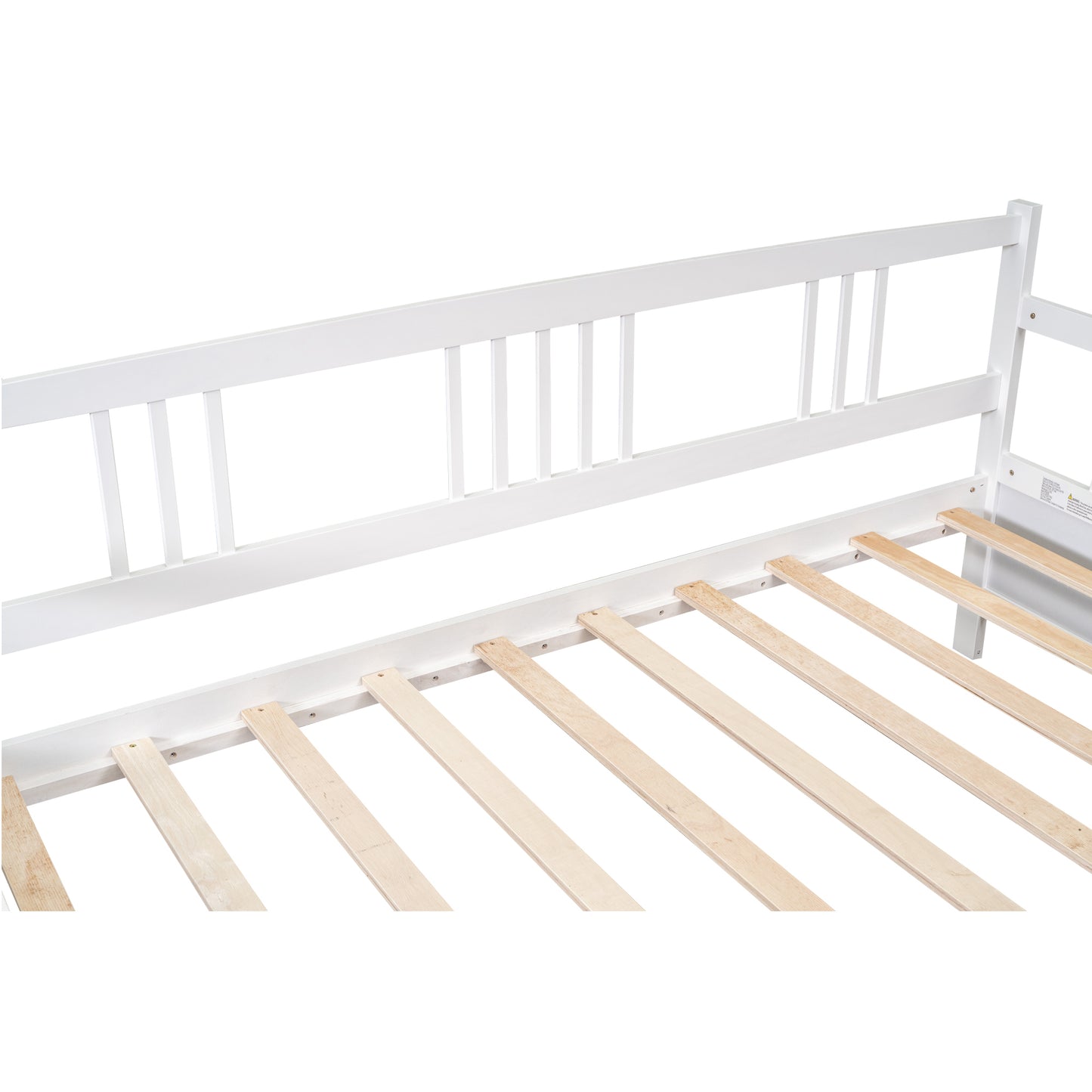White Twin Size Wood Daybed with Dual Storage Drawers