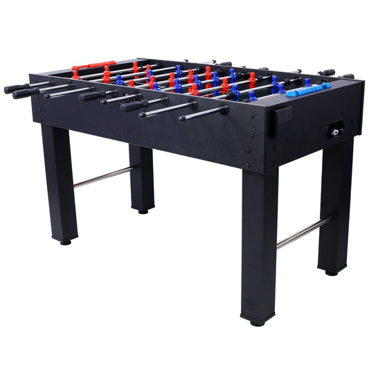 54-Inch Foosball Table for Family Game Room, Analog Scoring, Durable MDF + Steel Rods, Light Cherry Finish