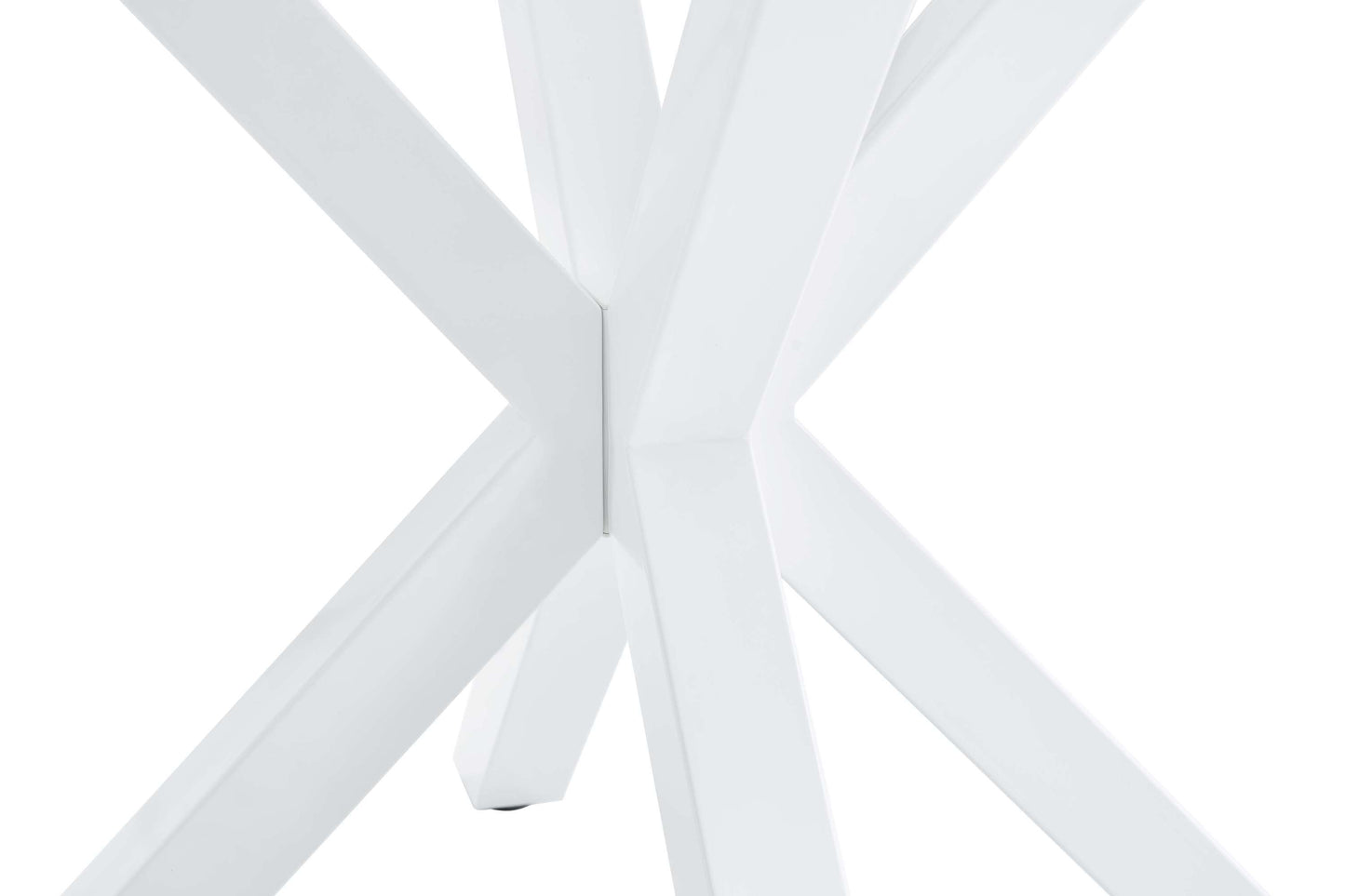 Round Mid Century Table 42Inch Pedestal 4 To 6 MDF White