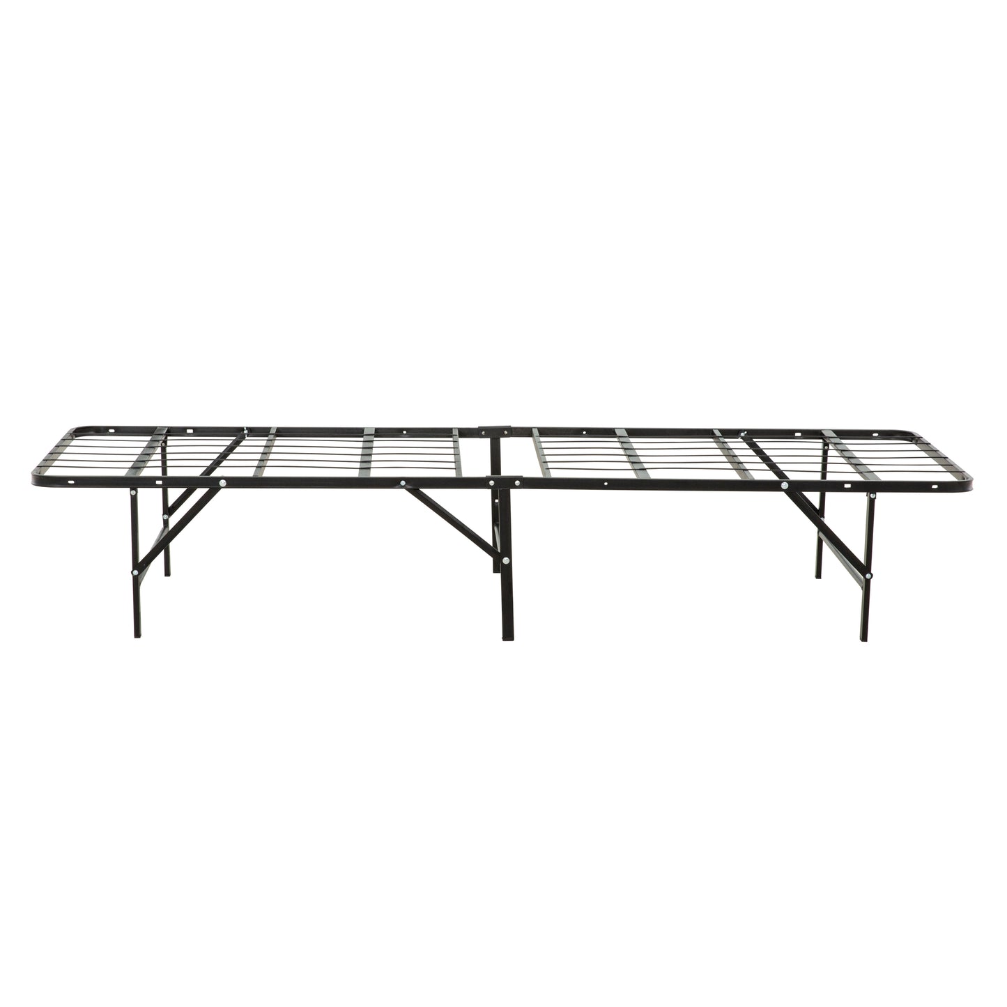 Twin XL Solid Metal Bed Frame with Strong Support and Under-Bed Storage - Black