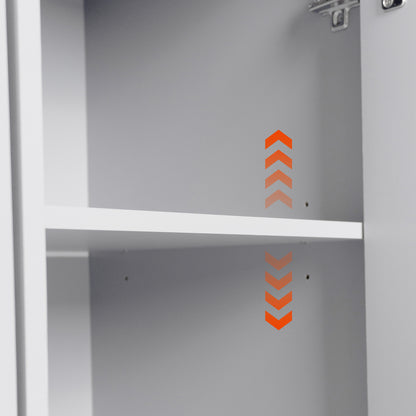 Grey Rolling Kitchen Island with Drop Leaf and Trash Can Storage, Spice Rack, Towel Rack, and Adjustable Shelves