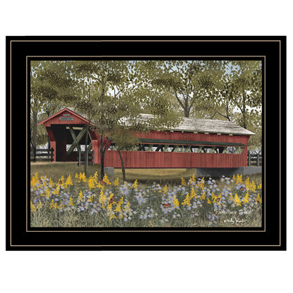 Framed Wall Art Pottersburg Bridge for Living Room, Bedroom and Farmhouse Decor, 19 x 15 in Multicolor