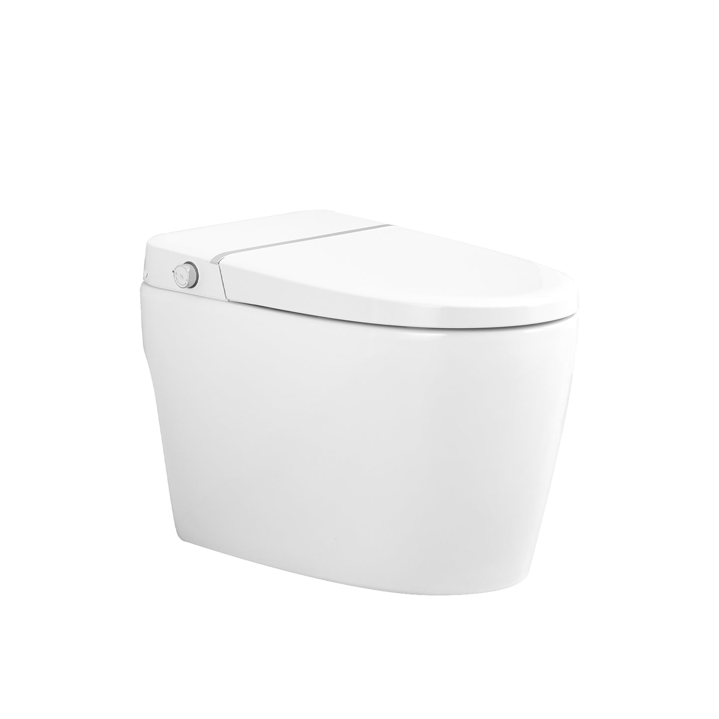 Advanced Smart Toilet Bidet System with Foot Sensor Opening, Remote Control, and Self-Cleaning Heated Seat
