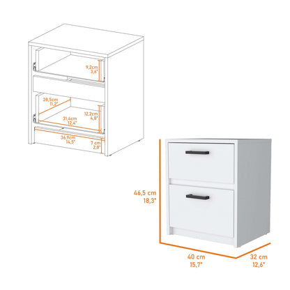 Augusta Floating Nightstand with 2-Tier Shelf and 1-Drawer