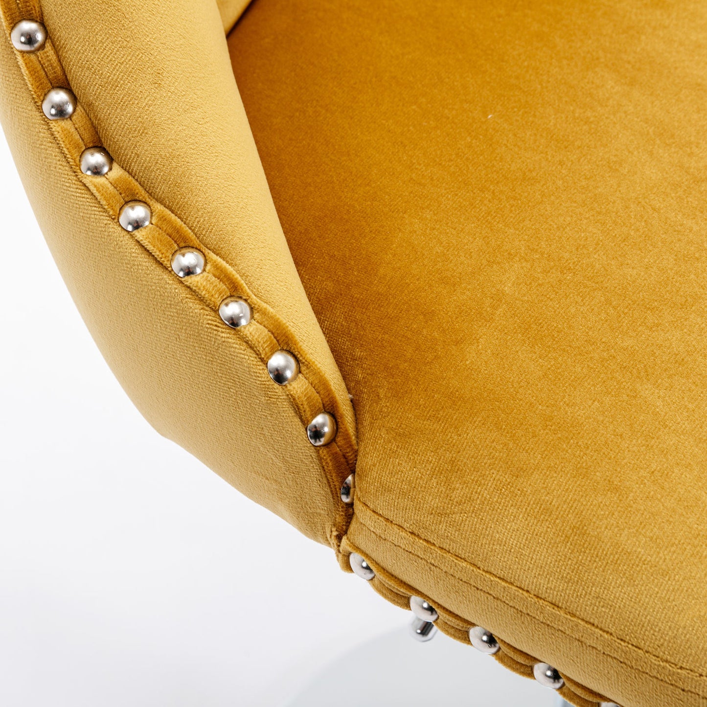 AA Furniture Gold Velvet Swivel Barstools 25-33in Set Of 2