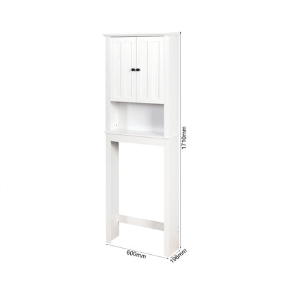 Over-The-Toilet Wooden Storage Cabinet with Adjustable Shelf - Stylish Space Saver for Bathroom 23.62x7.72x67.32 inches