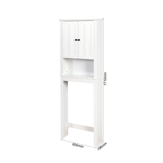 Over-The-Toilet Wooden Storage Cabinet with Adjustable Shelf - Stylish Space Saver for Bathroom 23.62x7.72x67.32 inches