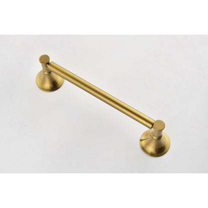 6 Piece Brass Bathroom Towel Rack Set Wall Mount