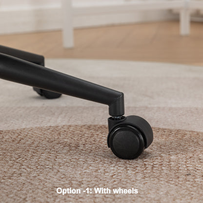 Bizerte Height-Adjustable Swivel Criss-Cross Office Chair with Wide Seat - Gray Vanity & Office Chair