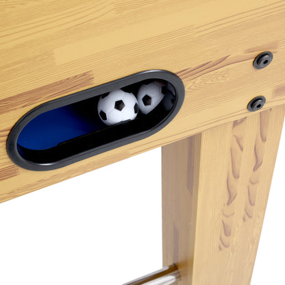 54-Inch Foosball Table for Home Game Room with Analog Scoring, 12.7mm Chrome Rods Light Cherry