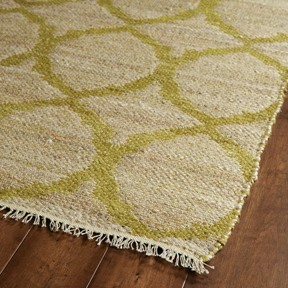 7'6 x 9' Rectangle Area Rug - Hand-Loomed Textured Loop Pile, Jute, Reversible, Transitional Contemporary Indoor Rug Light Green