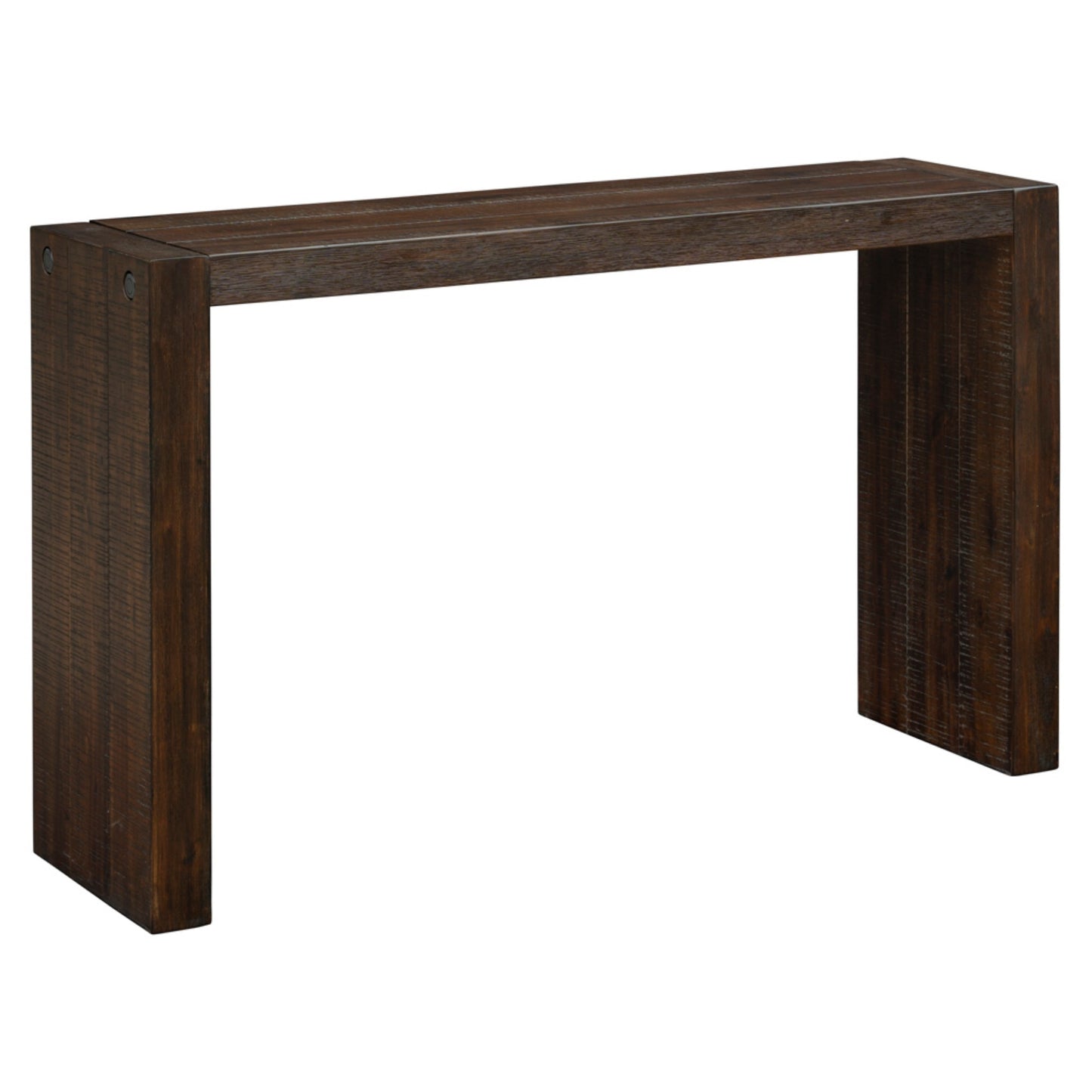 Solid Wood Console Table 54W x 15D x 32H for Living Room, Multi-Functional, Distressed Tobago Smoke
