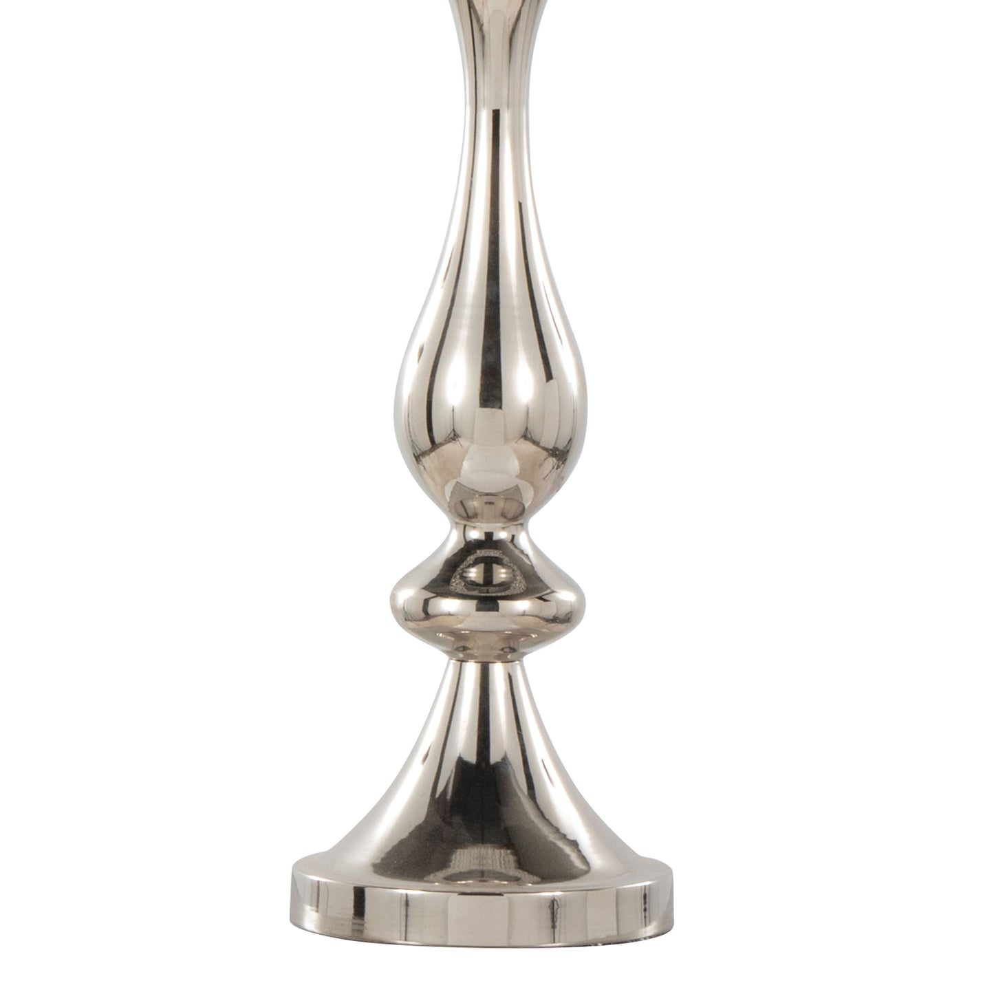 27-Inch Contemporary Metal Table Lamp with Clear K9 Crystal Accents, Two 60W Bulbs, Polished Nickel