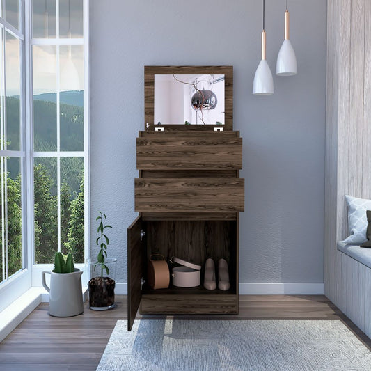 Asturias Jewelry Organizer Dresser in Dark Walnut Finish