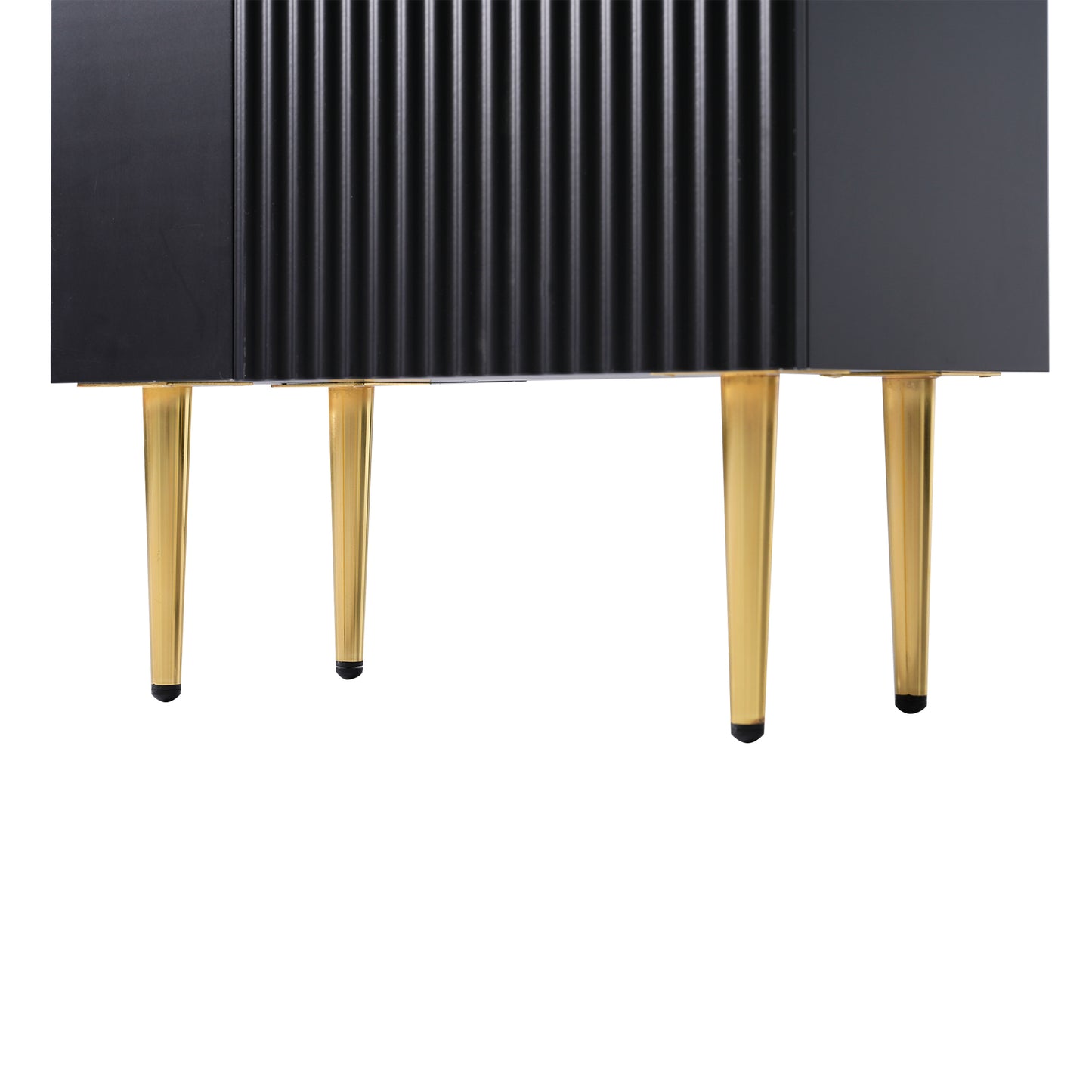 21.6" Modern Black Bathroom Vanity with Left Side Storage and Ceramic Sink