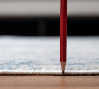 Abstract Pattern Area Rug, 5 ft 3 in x 7 ft 3 in, Polyester, Low Pile, Stain-Resistant, Entryway Rug, Beige