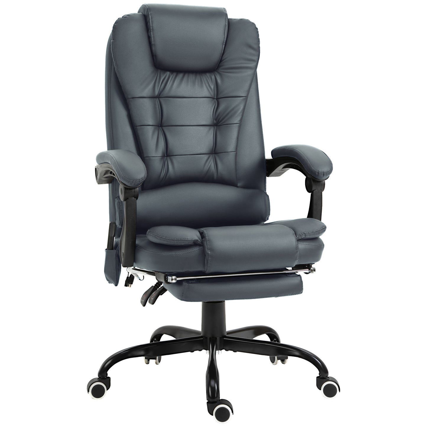 Blue Vinsetto 7-Motor Massage Office Chair with Reclining Feature
