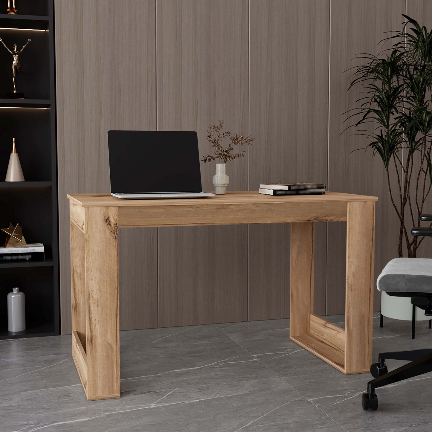 Smokey Oak Lacey Rectangle Home Office Computer Desk