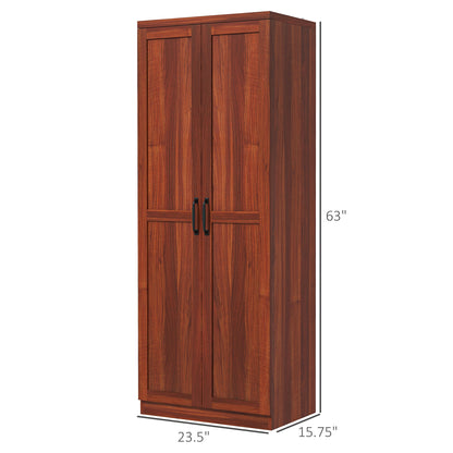 Elegant Tan Freestanding Kitchen Pantry with 5-Tier Shelving and Adjustable Storage Options
